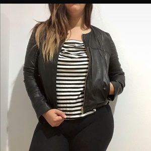 Mango leather jacket